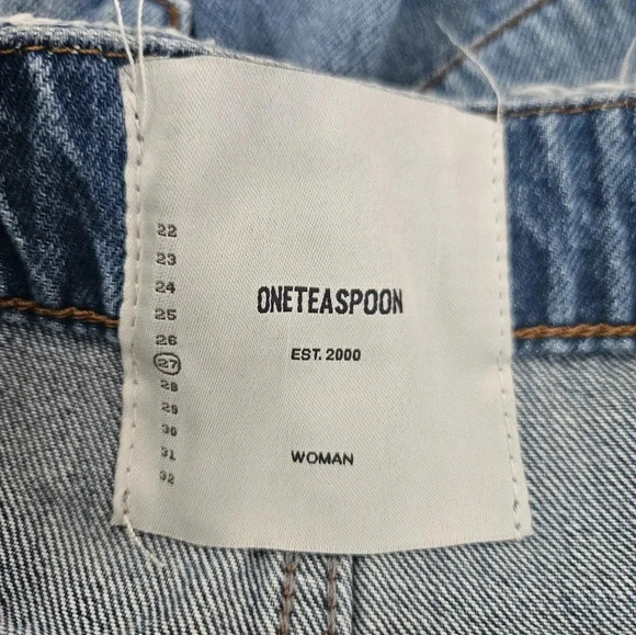 NWT Atlantis outlaws mid length jean shorts by one teaspoon size 27 - Picture 3 of 6